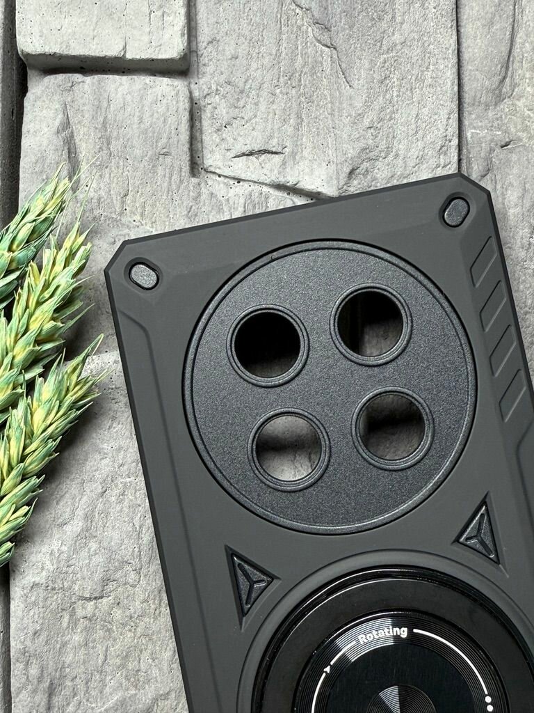 Чехол противоударный для Honor X9C ( Хонор Икс9С / Х9Ц ) с функцией подставки, с кольцом-держателем, ударопрочный, усиленный, черный — фото 1