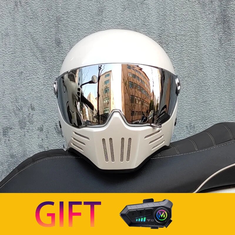 Ретро мотоциклетный шлем Casco круизный мотоциклист модульный шлем полный шлем с наушниками Bluetooth в комплекте ORZ-728 M 1