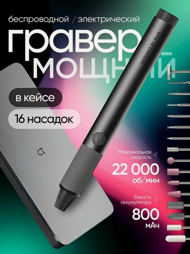 Изображение товара Электрический гравер Mijia Household Appliances Sharpening 16 насадок