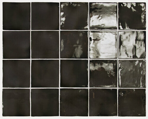 Изображение товара Плитка Equipe "Manacor Black", 26916 квадратная, черная, глянцевая, 10х10 см,(цена за 1 уп-0.6м2) 60шт