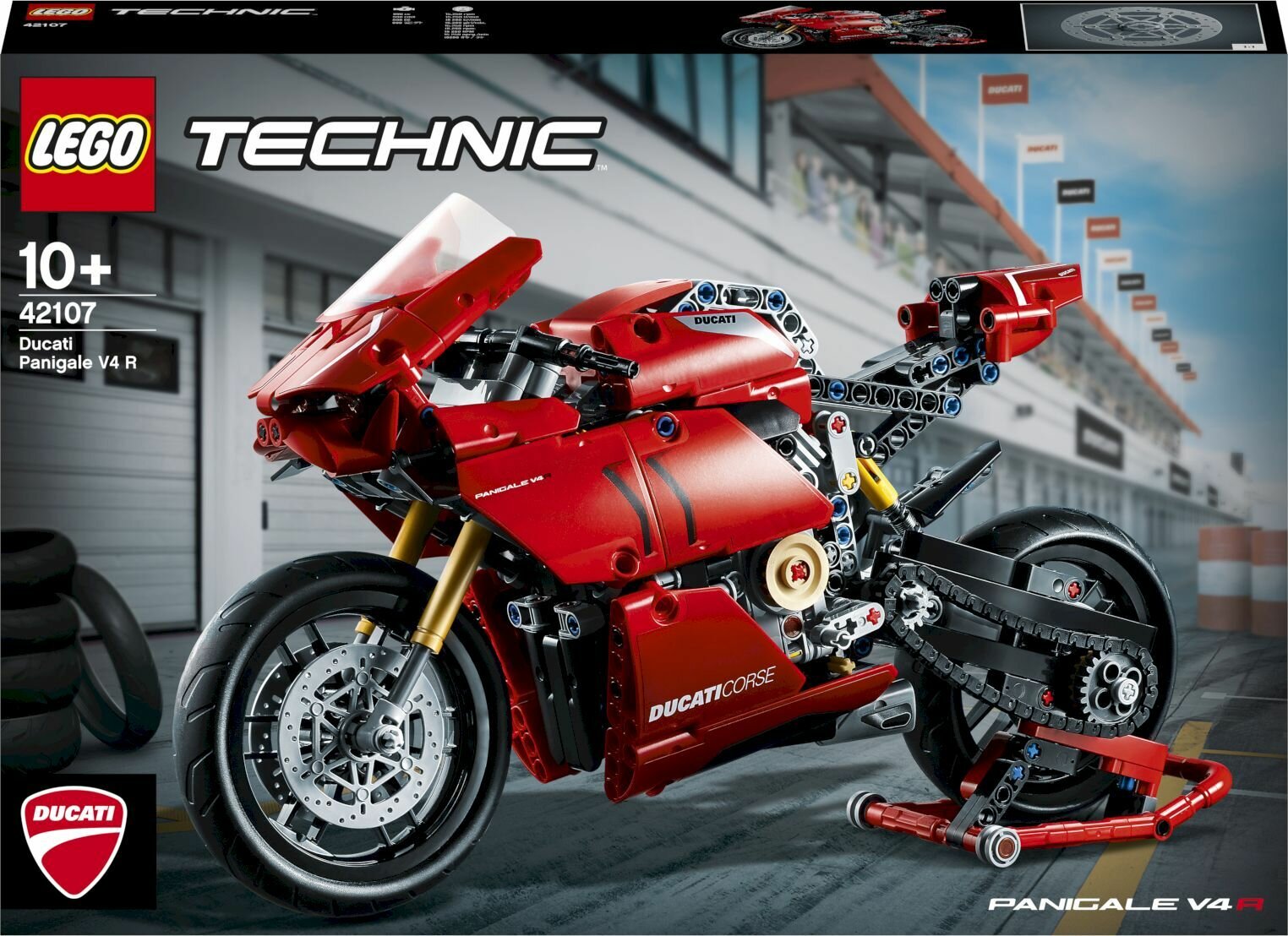 Конструктор Technic Ducati Panigale V4 R, 646 деталей, 10+, 42107 -hz
