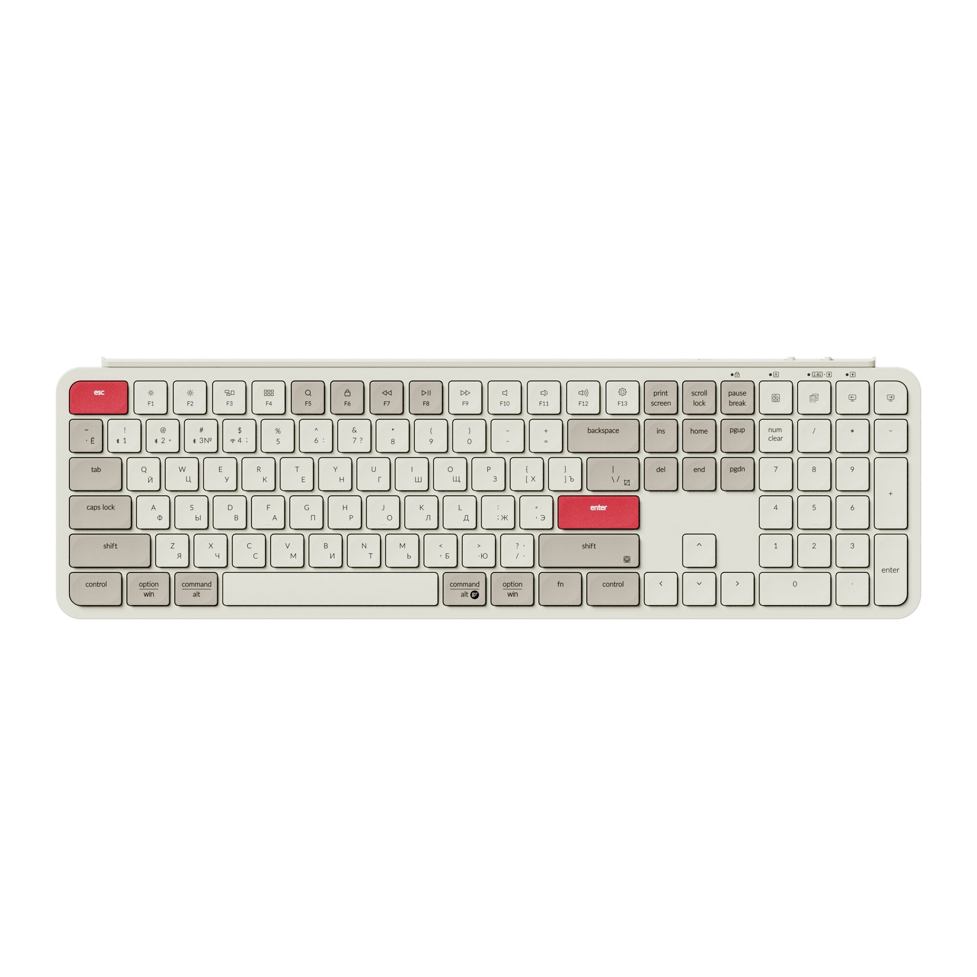 Беспроводная ультратонкая клавиатура Keychron B6 Pro, 109 клавиш, ножничные переключатели, цвет Retro Red