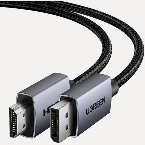 Изображение товара Кабель Ugreen DP125, DisplayPort - HDMI, 1,5м, черный/серый (35841)