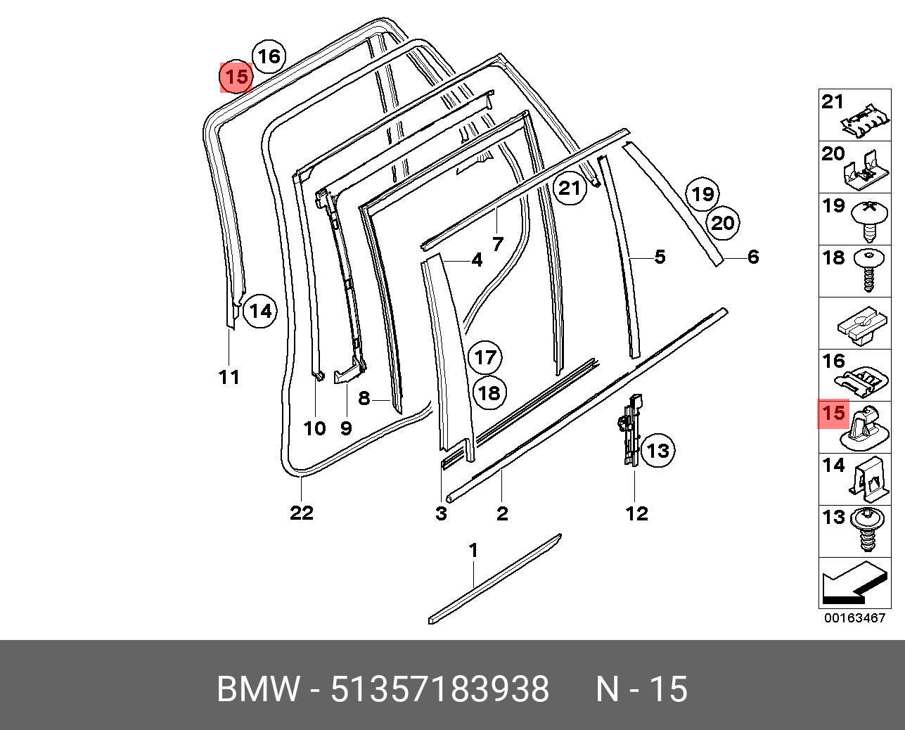 51357183938 BMW 51357183938_Крючок MW X3 F25, X5 E70, LCI, X6 E71, E72 Hybrid
