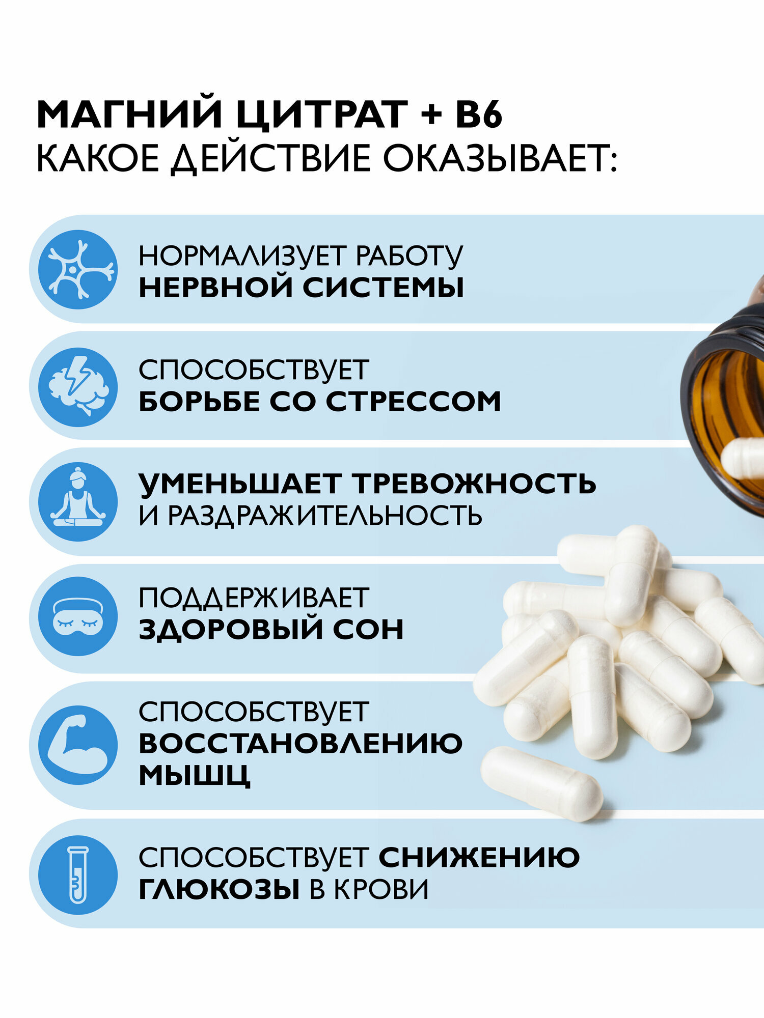 Магний цитрат + В6 Dr. Zubareva | Зубарева 400/25 мг, 60 капсул — фото 1