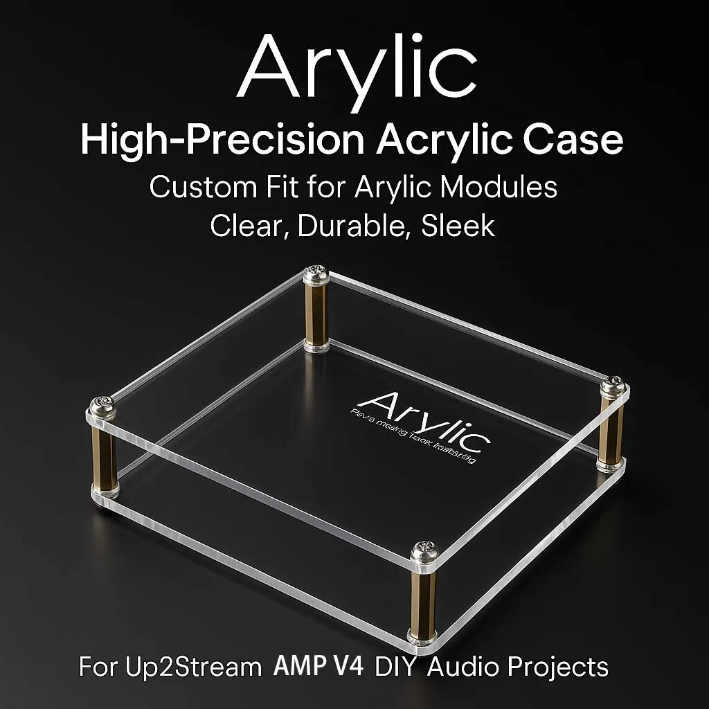 Up2Stream Amp V4 Беспроводной аудиоусилитель Плата 50 Вт * 2 Усилитель звука Многокомнатная беспроводная потоковая передача Стерео ЦАП Декод Аудиоприемник, Transparent case