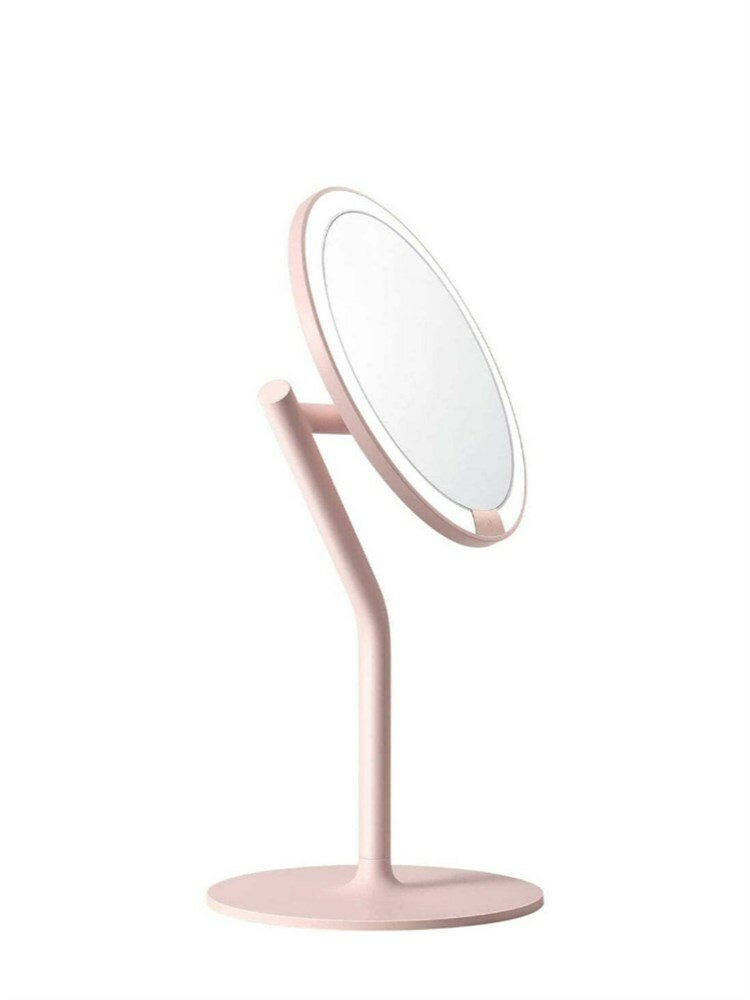 Картинки Зеркало для макияжа с подсветкой розовый