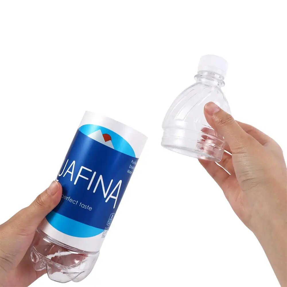 Прозрачный пластиковый тайник-бутылка для воды
