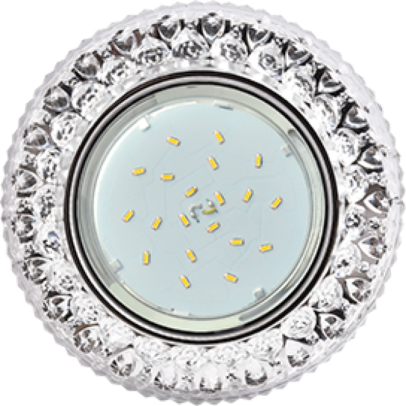 Светодиодные LED панели Ecola GX53-H4 LD7009 светильник круг искристый с подсветкой 