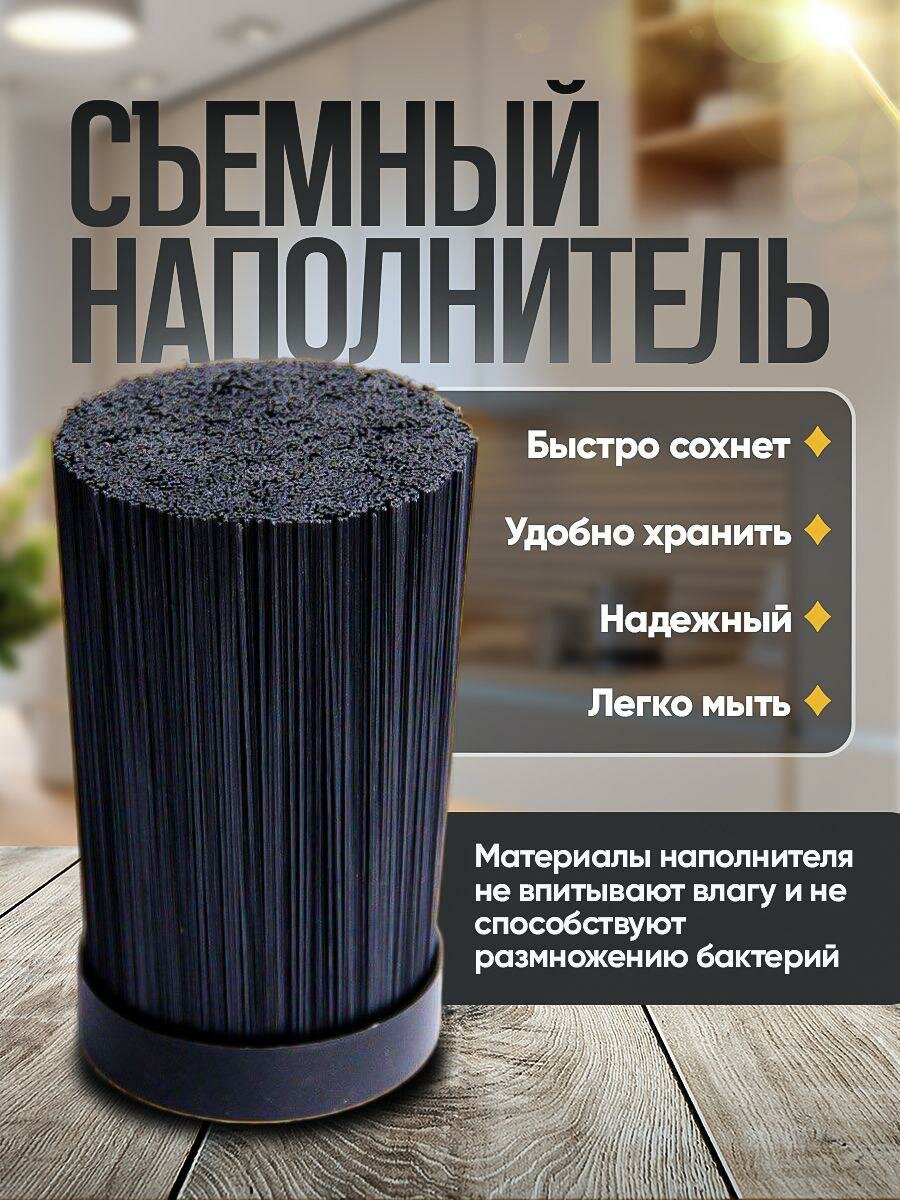 Подставка для ножей и ножниц/ подставка под ножи/подставка универсальная/ настольный органайзер/ стойка для ножей — фото 1