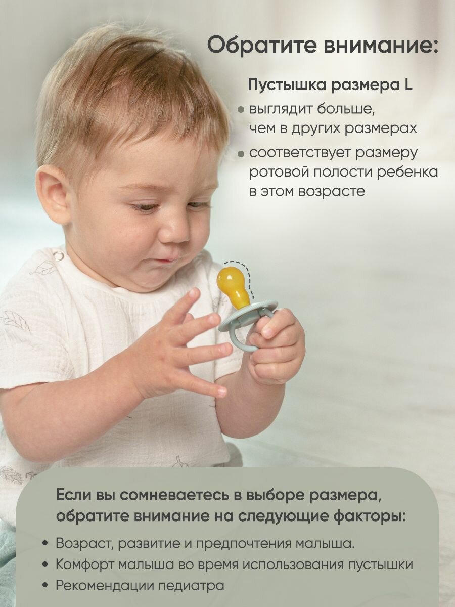 Изображение Соска-пустышка для новорожденных от 18 месяцев, латексная