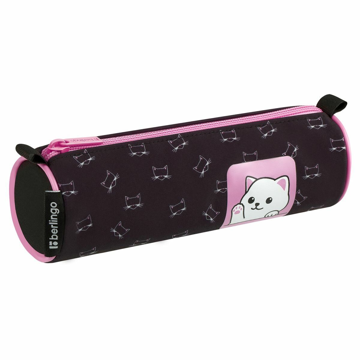 Пенал-тубус 1 отделение 21*6 см Berlingo "Kitty", полиэстер, 1 шт