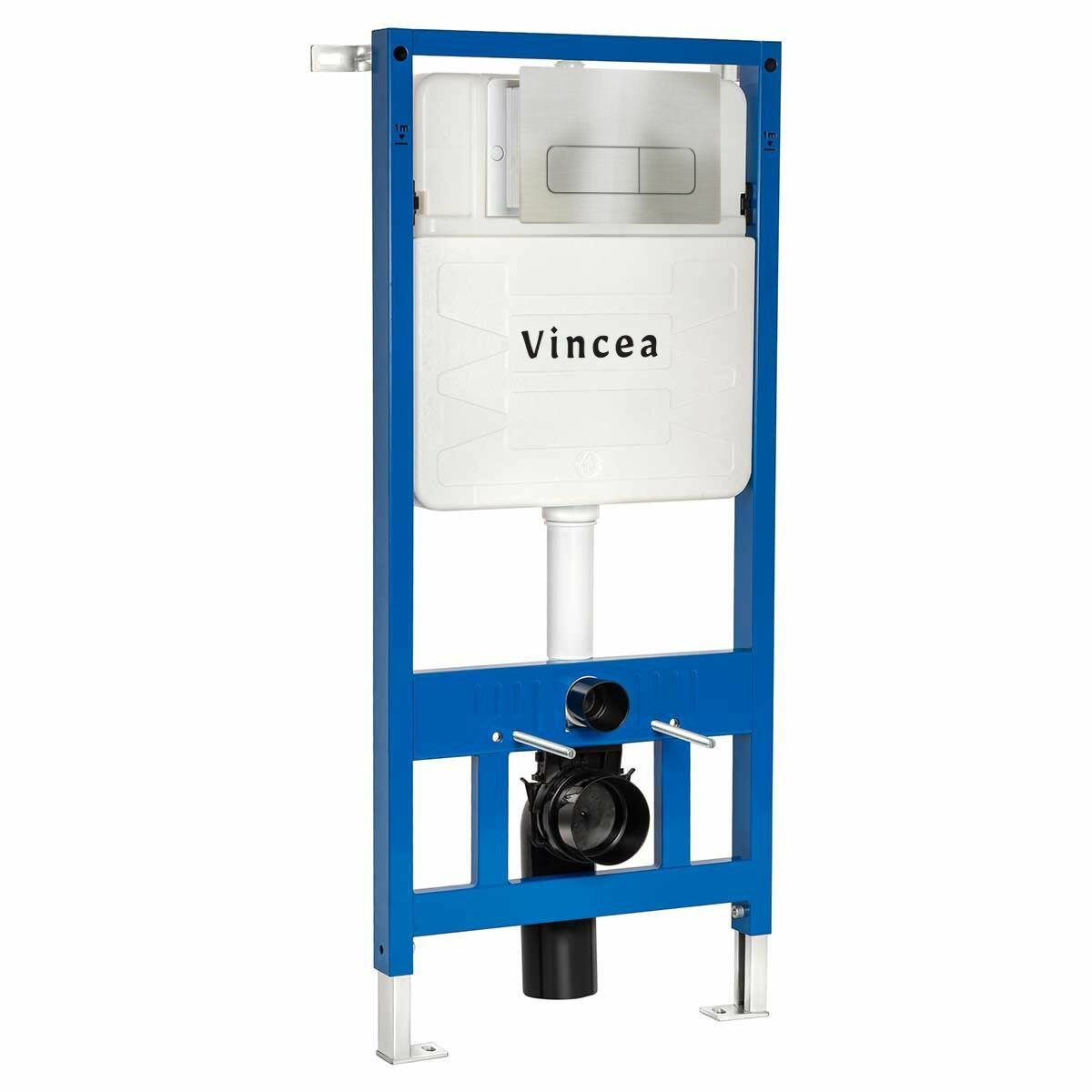 Инсталляция для подвесного унитаза с кнопкой брашированный никель Vincea VIS-601 VFP-002BN