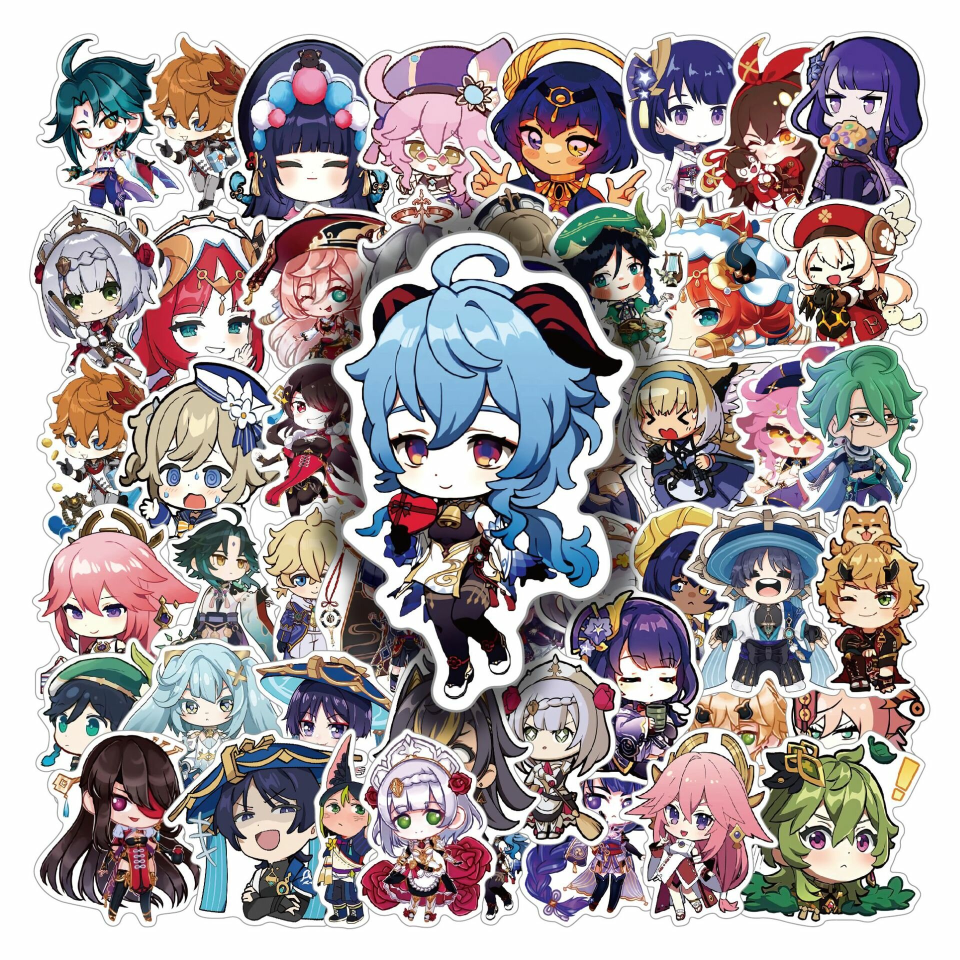 Наклейки для декора и творчества, набор 50 шт, более 10 видов, Аниме — фото 1