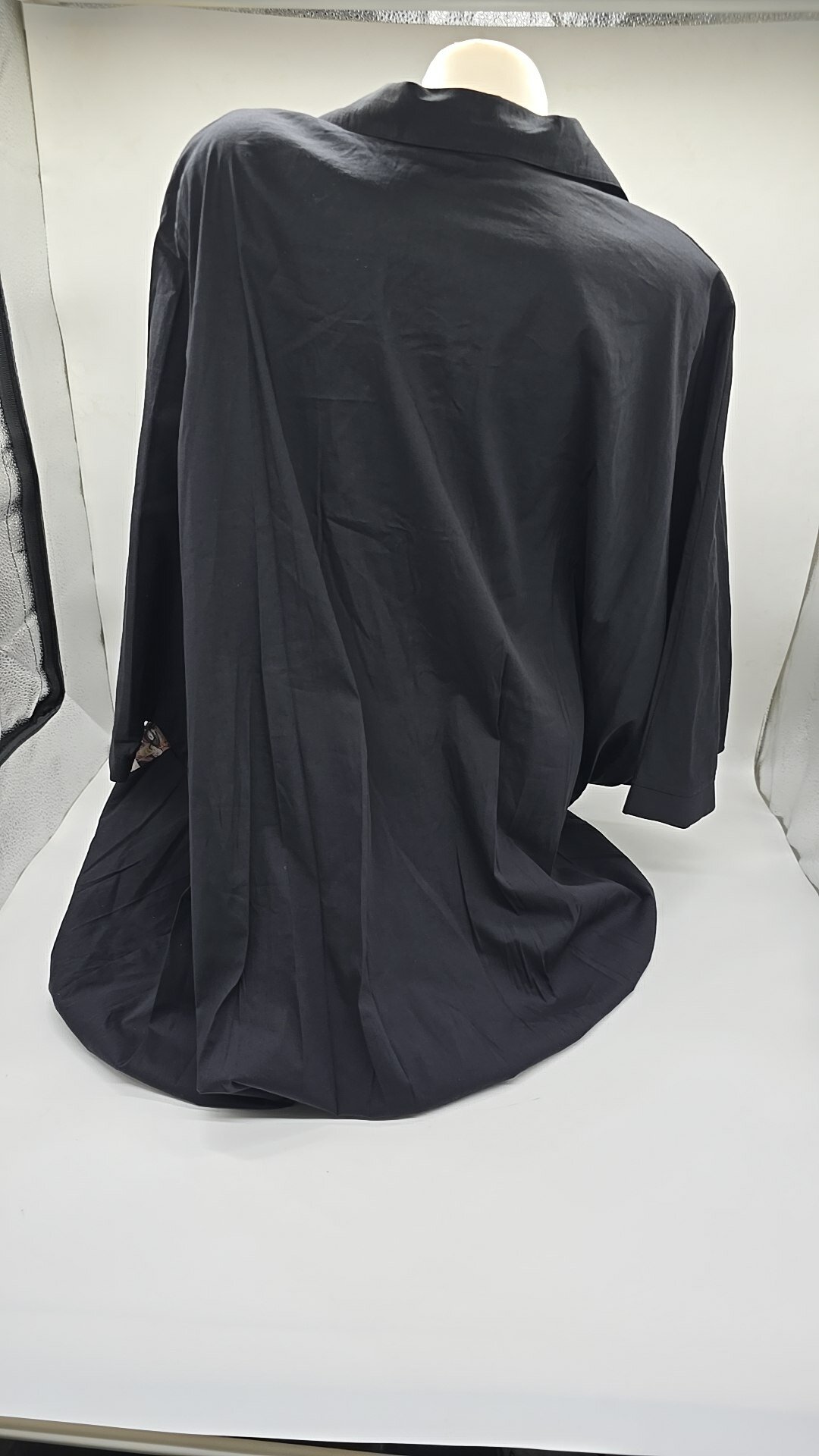 Рубашка  Стильная оверсайз блузка рубашка с принтом — премиум дизайн для эффектных образов, размер l, черный — фото 1