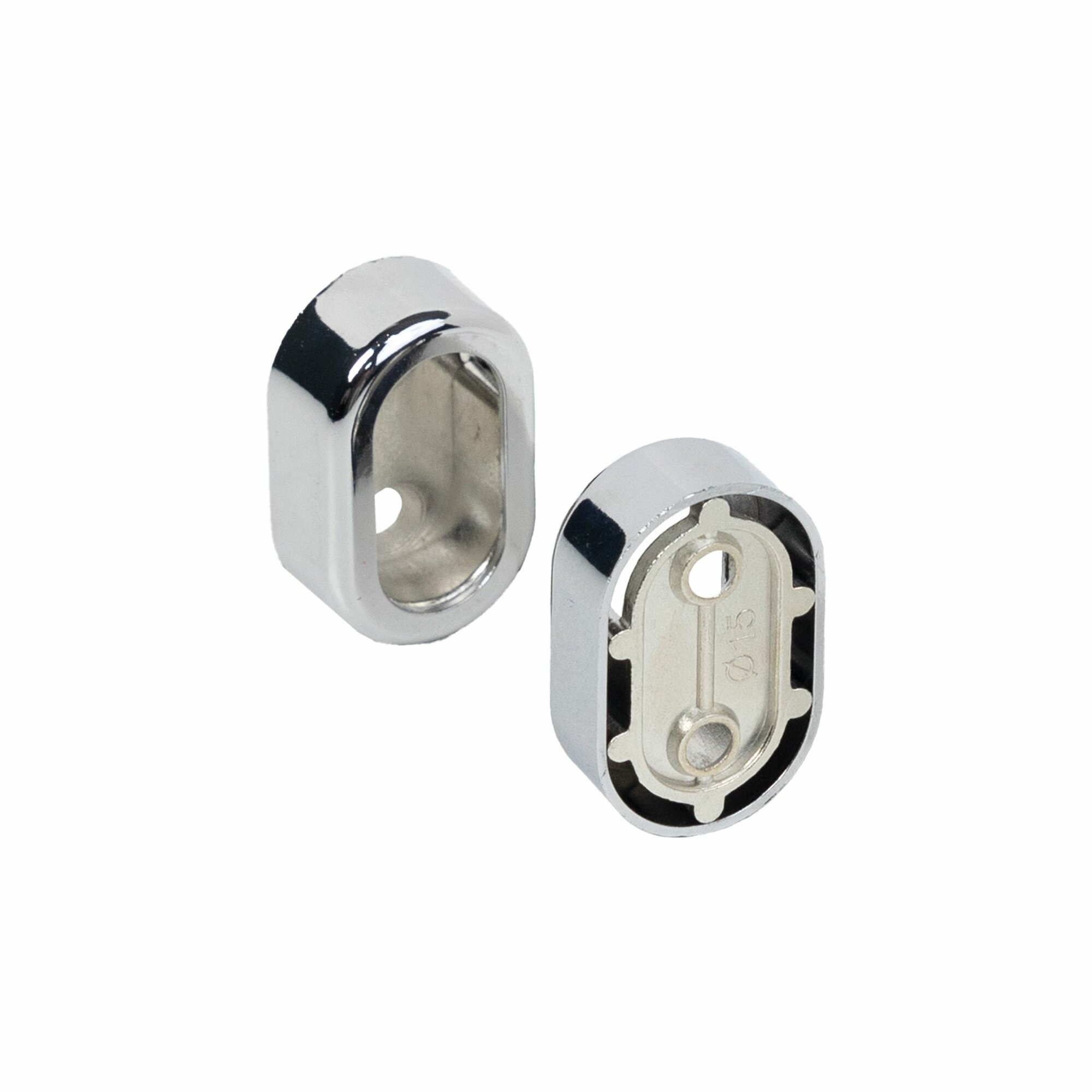 Держатель (розетка) трубы овальной 30x15 хром AKS компл