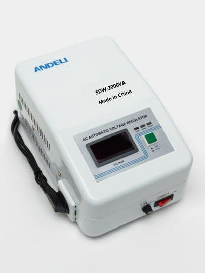 Стабилизатор напряжения латерный ANDELI SDW-D2000VA, настенный 110-250V +-3%