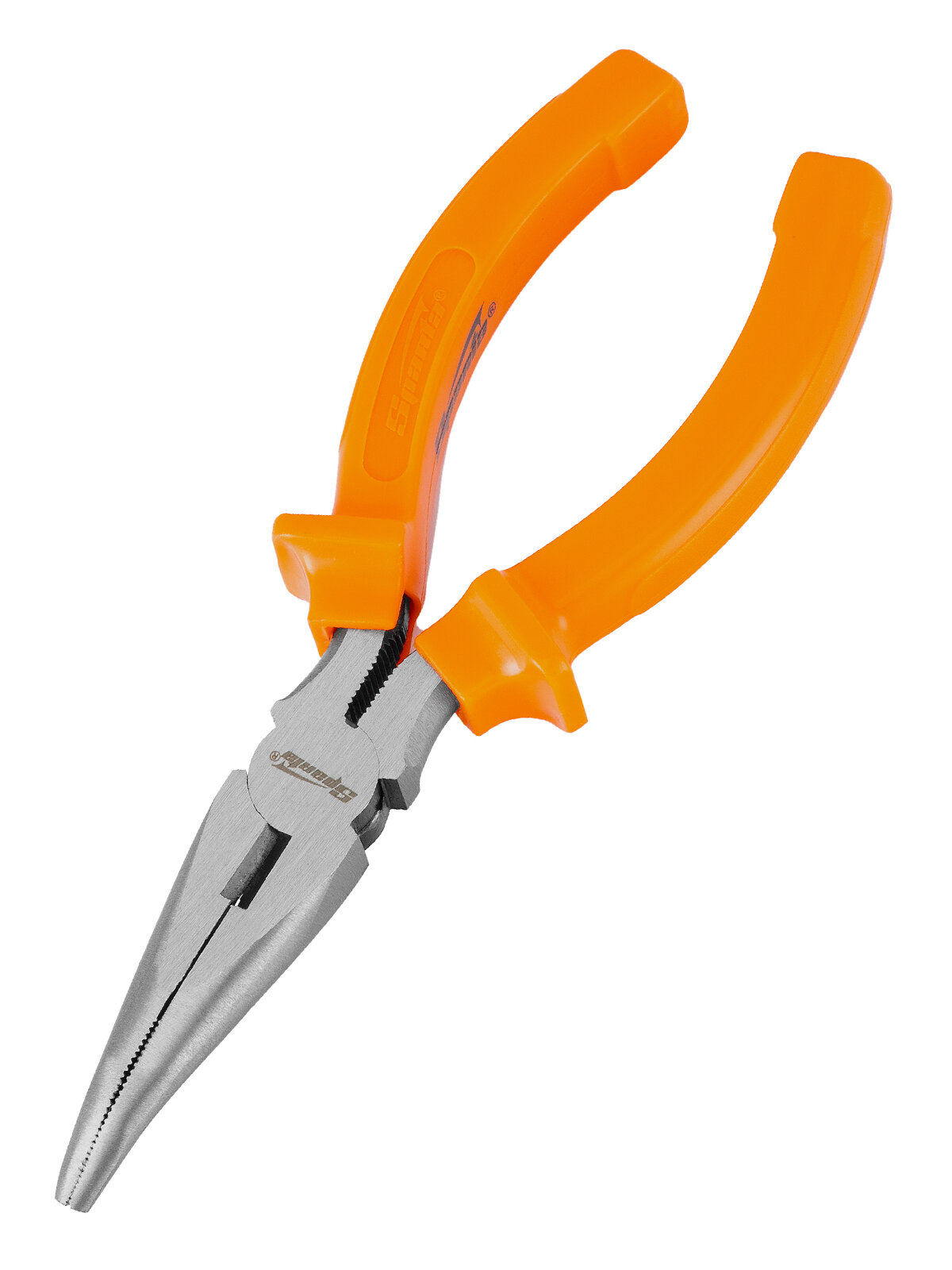 Длинногубцы изогнутые Sparta Classic 160 мм шлифованные закаленные рабочие части и пластмассовые рукоятки 17411