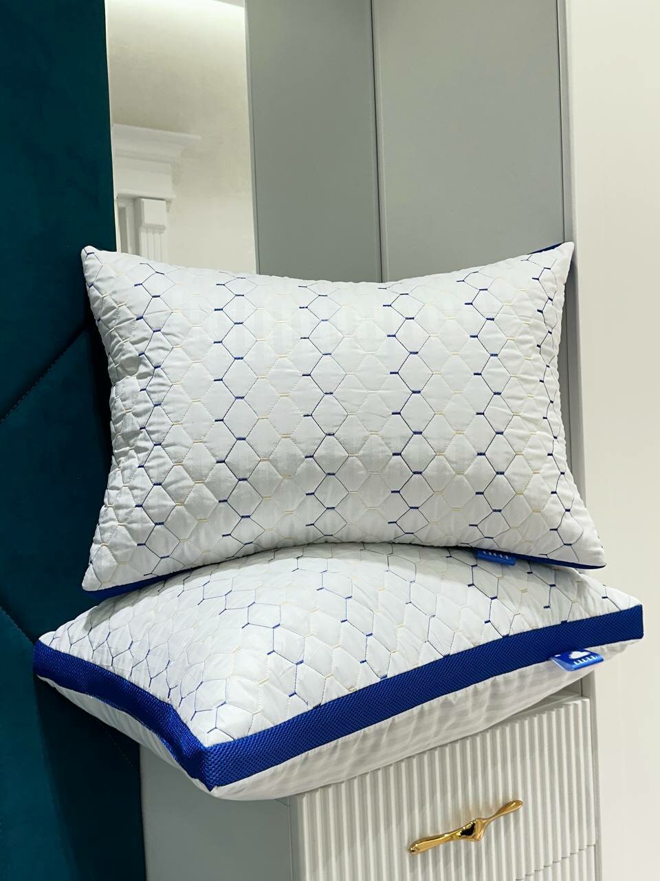 Подушка 50×70 см для сна из халафибра, мягкая и длительного использования 2 шт. — фото 1