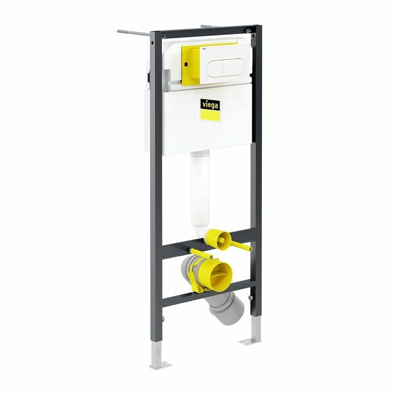 Сет для унитаза Viega Prevista Dry Visign for Life 6 с белой кнопкой