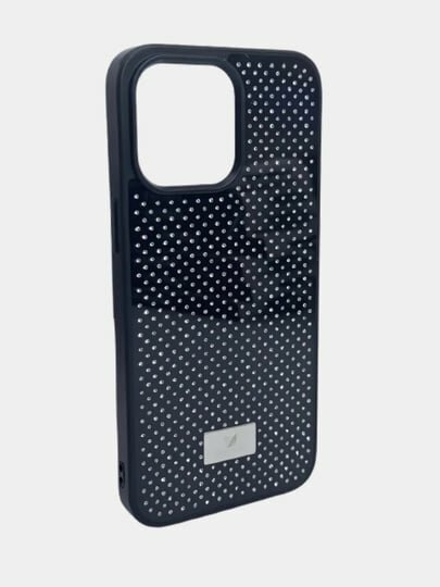 Чехол для iPhone 16Pro Max с блестящими кристаллами Swarovski — это идеальное сочетание роскоши и защиты.