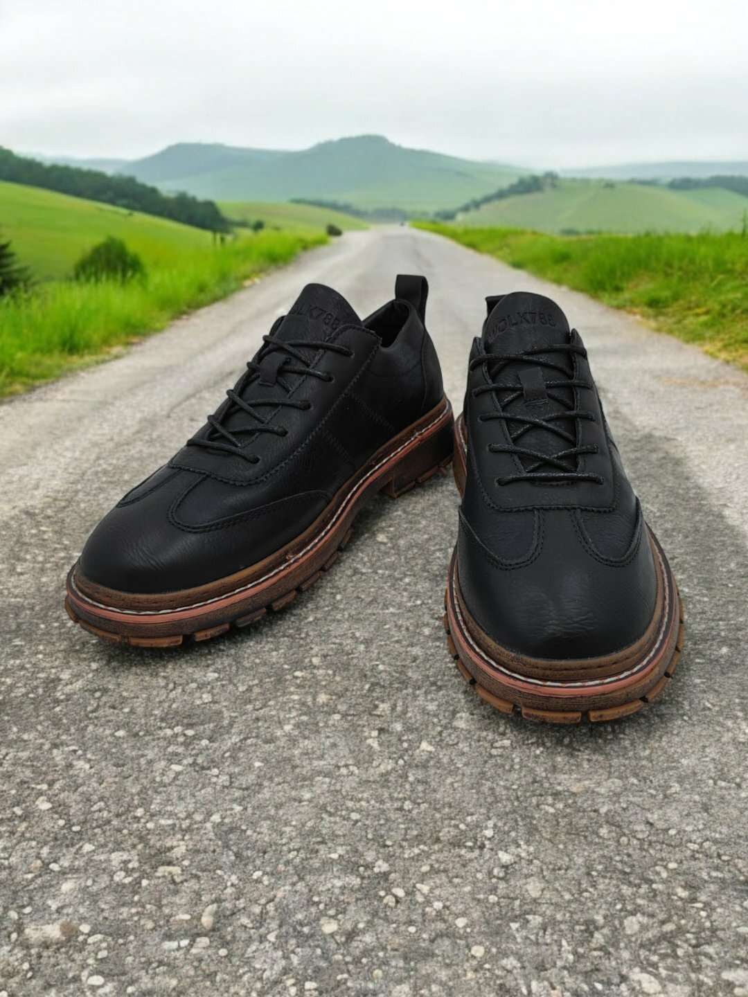 Лоферы  Туфли мужские Solid Step, из экокожи, водонепроницаемые, размер 38 39 40 41 42 43, индиго — фото 1