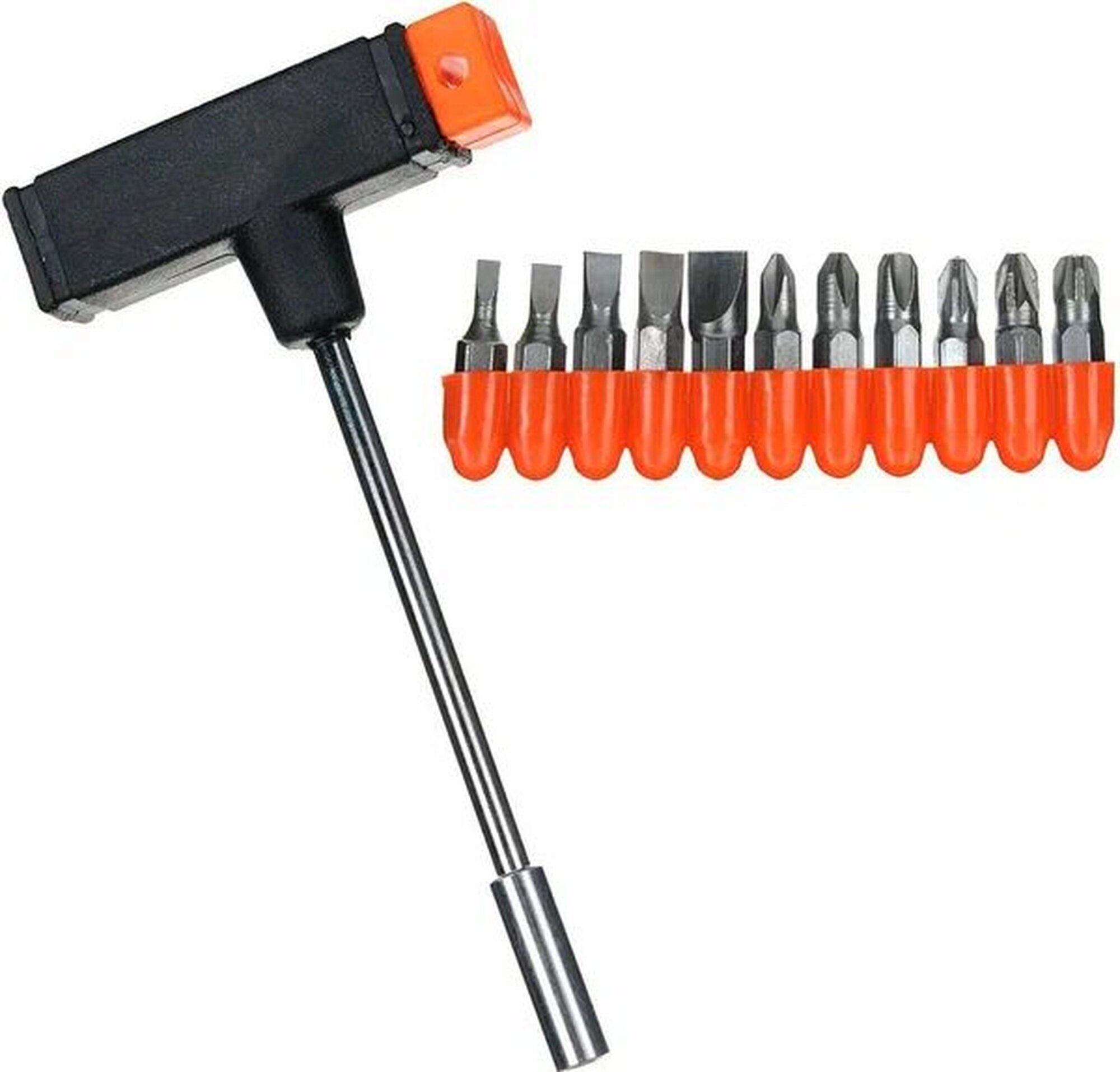 Отвертка Шпунтик Sparta с Т-образной ручкой 11 предметов биты