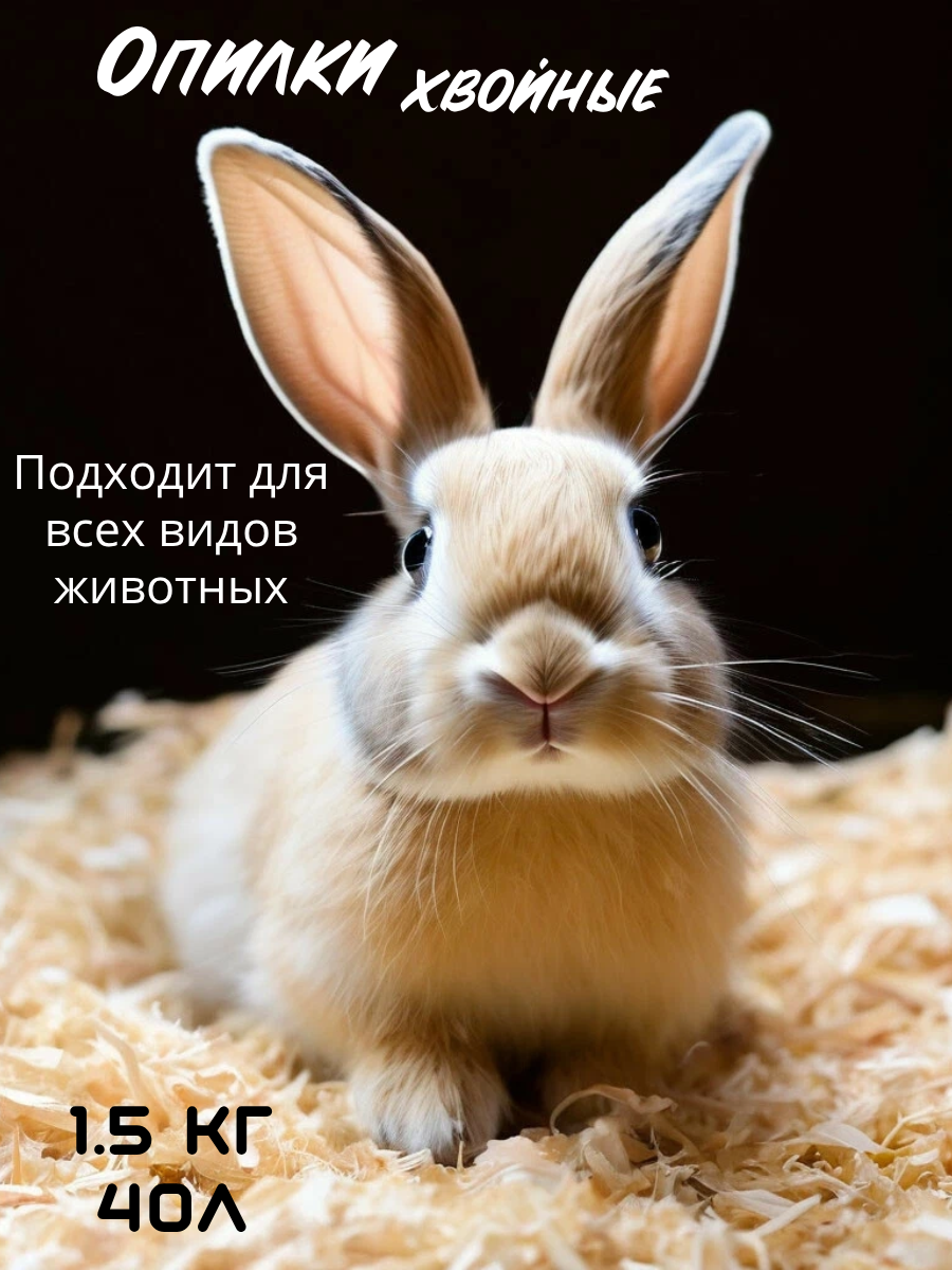 Стружка опилки древесные для грызунов и кошек  наполнитель без пыли и запаха 40л