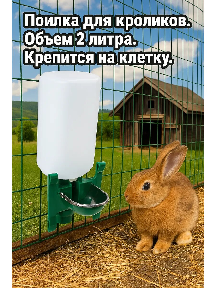 Поилка чашечная для домашней птицы навесная 2 л металл пластик микс