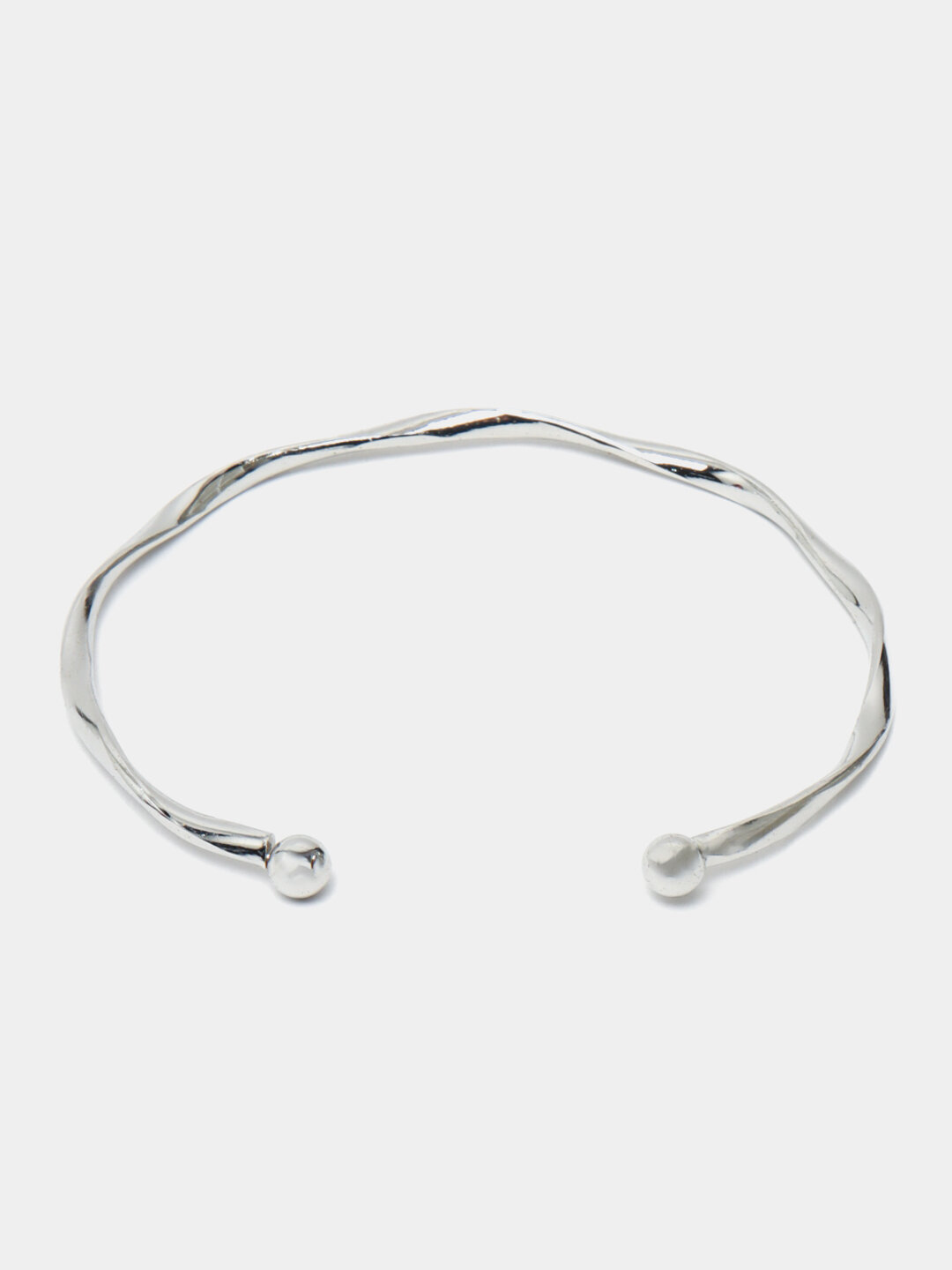 Браслет, 1 шт., размер 6 см, размер one size, диаметр 6.5 см, серебряный — фото 1