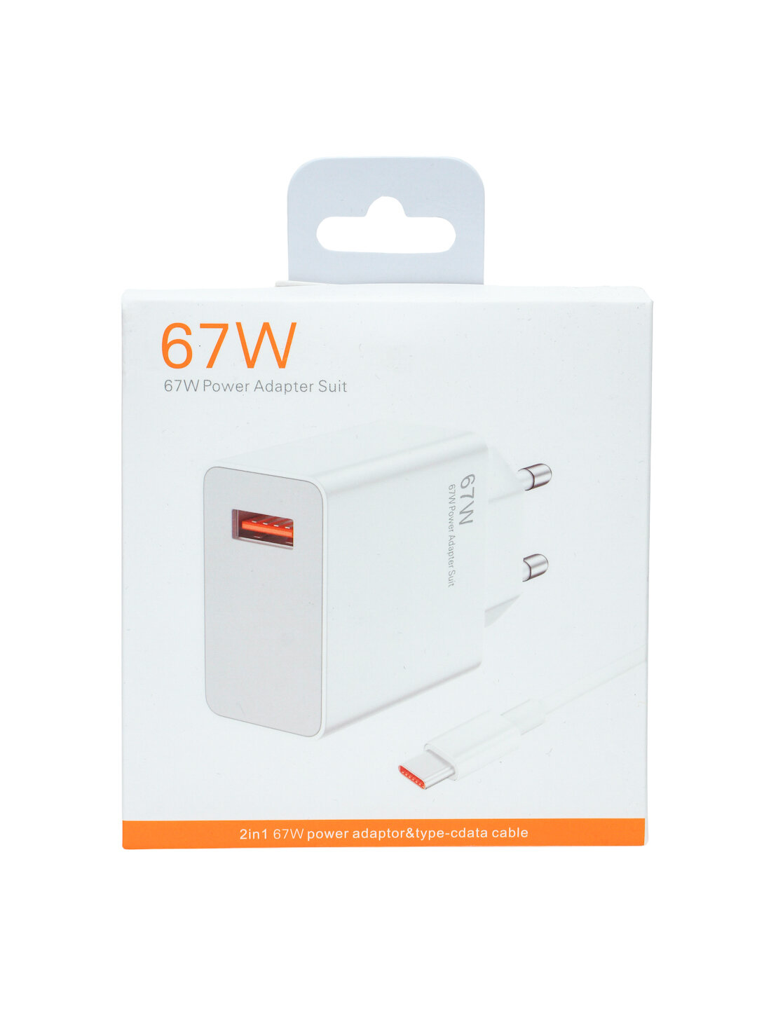 Зарядное устройство Xiaomi Mi Power Adaptor, 67 Вт, для Android, с кабелем Type-C — фото 1