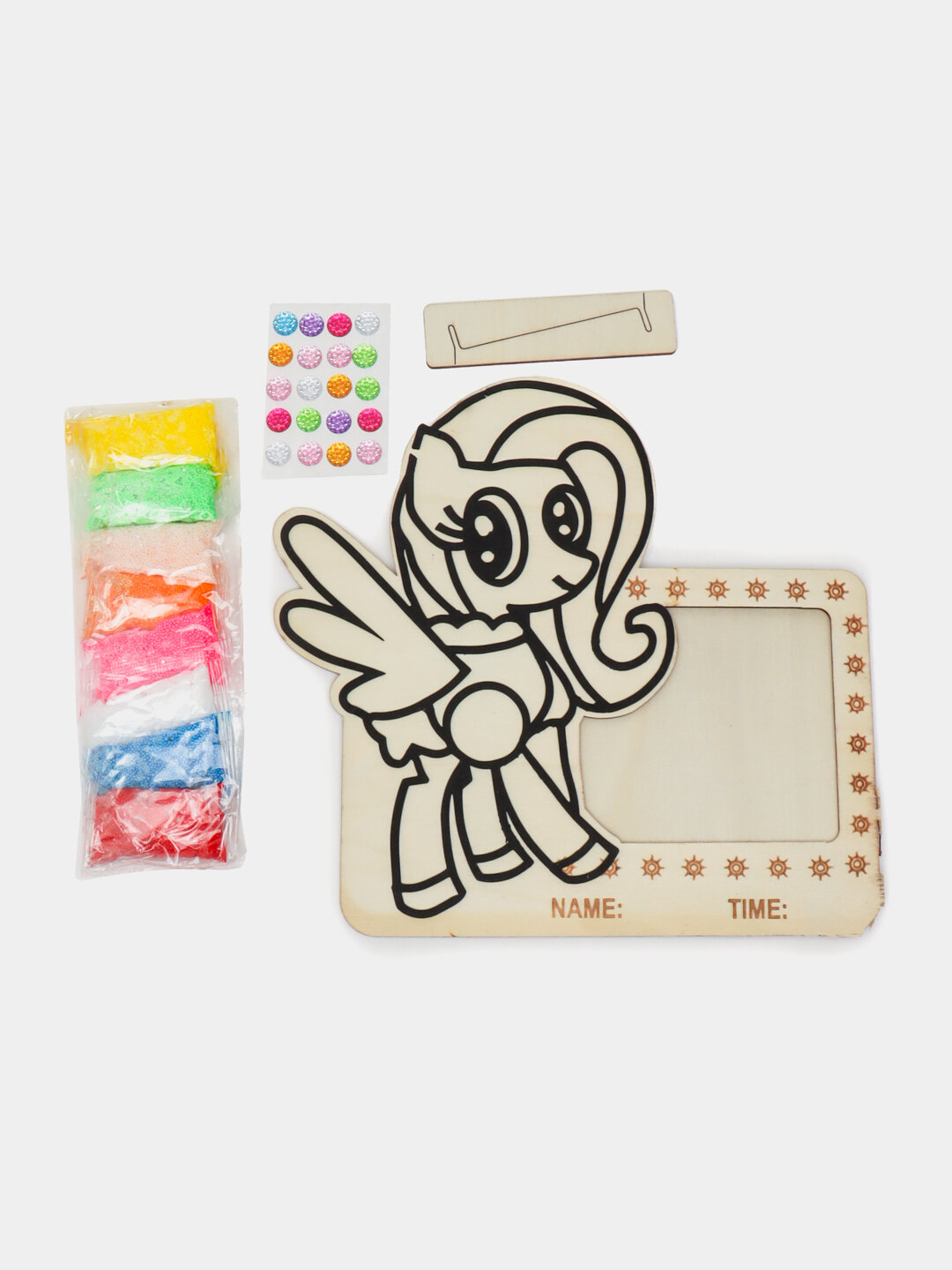 Творческий набор для детей "Пластилиновая Картина", рисование цветом, 3D, фанера.