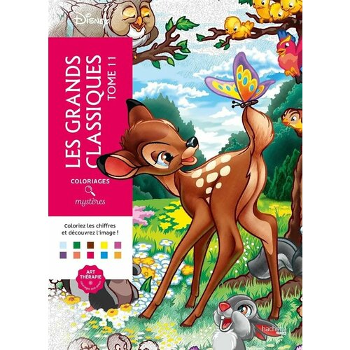 фото Раскраска по номерам coloriages mysteres disney - les grands classiques - бемби, том 11, 128стр. hachette book group