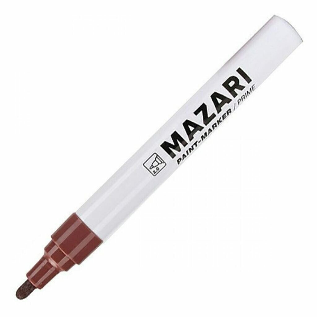 Маркер-краска MAZARI Paint marker Prime, алюминиевый корпус, кофейный, 2мм
