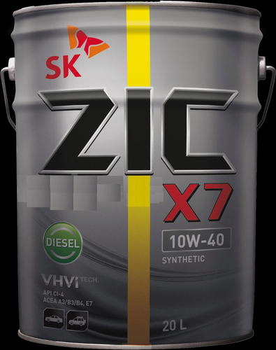 Изображение товара Масло моторное ZIC X7 Diesel 10w40 (20л) Синтетика 192607