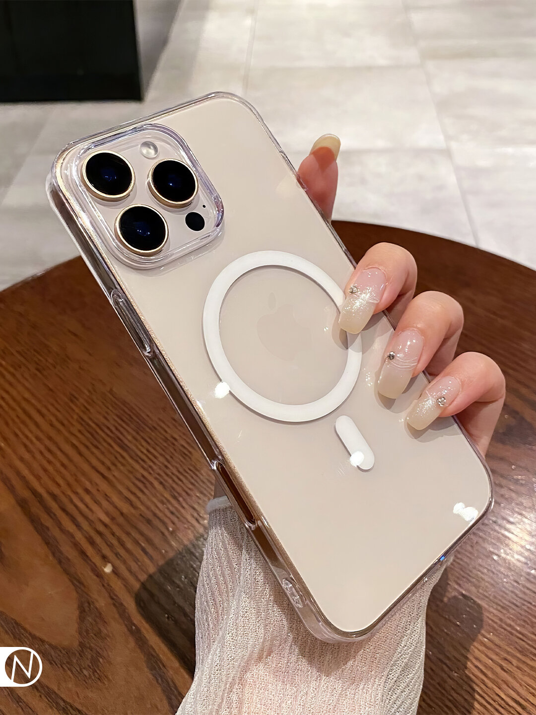 Прозрачный чехол MagSafe для iPhone 15 Pro, пластиковый, ультратонкий, для айфон — фото 1