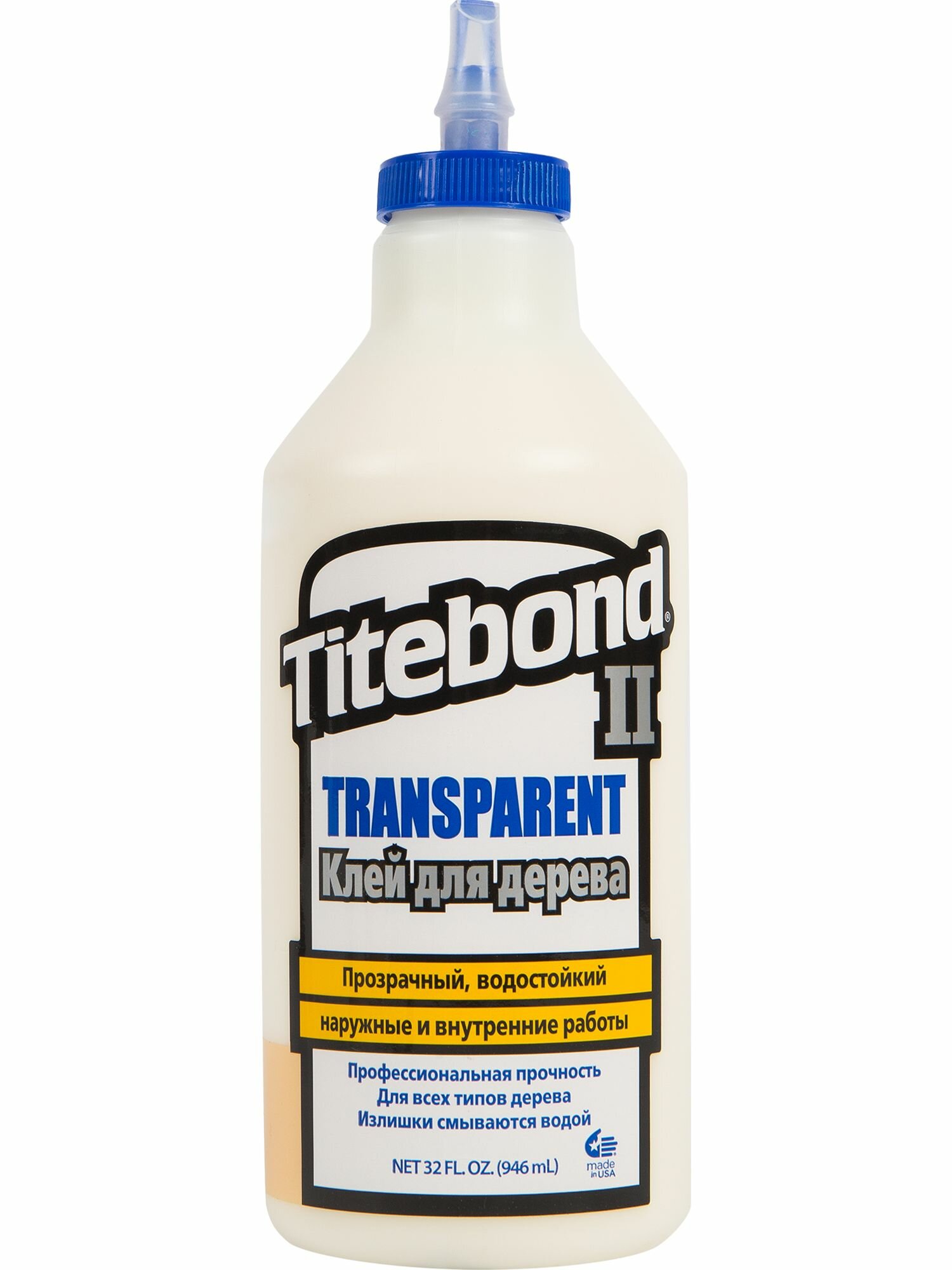 Клей столярный Titebond II влагостойкий прозрачный 946 мл