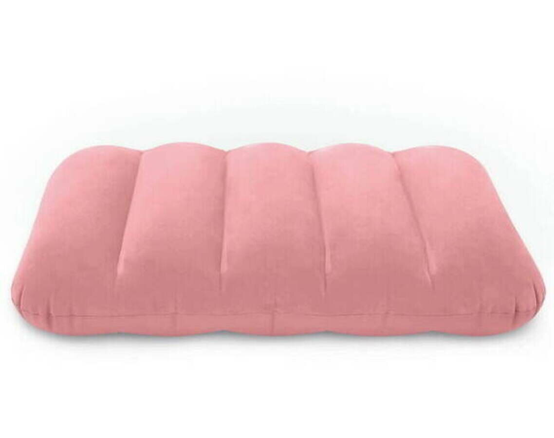 68676 NP Intex Подушка надувная велюр 43х28х9 см. розовый
