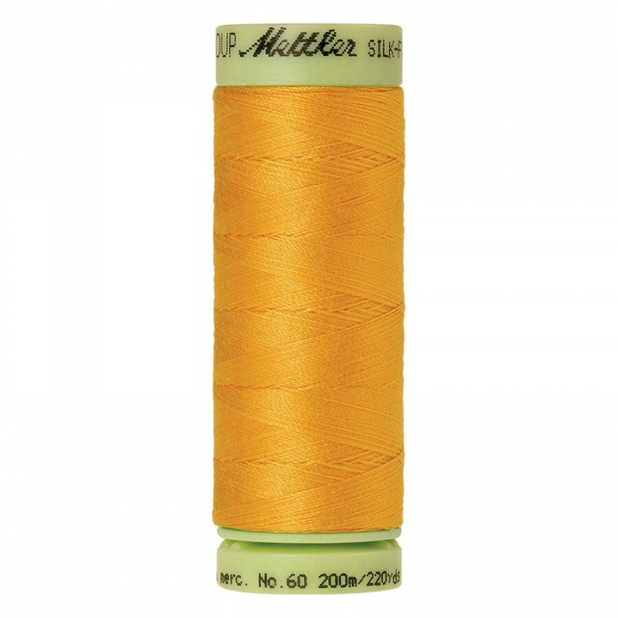 Нить для машинного квилтинга SILK-FINISH COTTON 60, 200 м 0161 Marigold