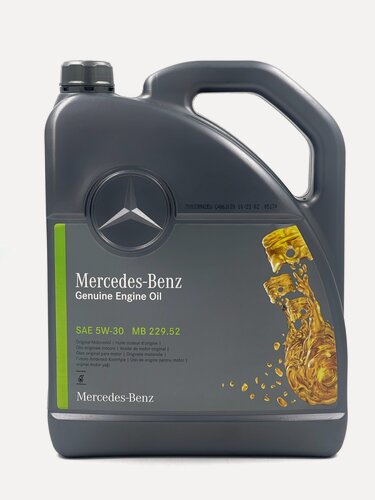 Изображение товара Масло моторное Mercedes-Benz 5w-30 229.52, синтетическое 5 литров