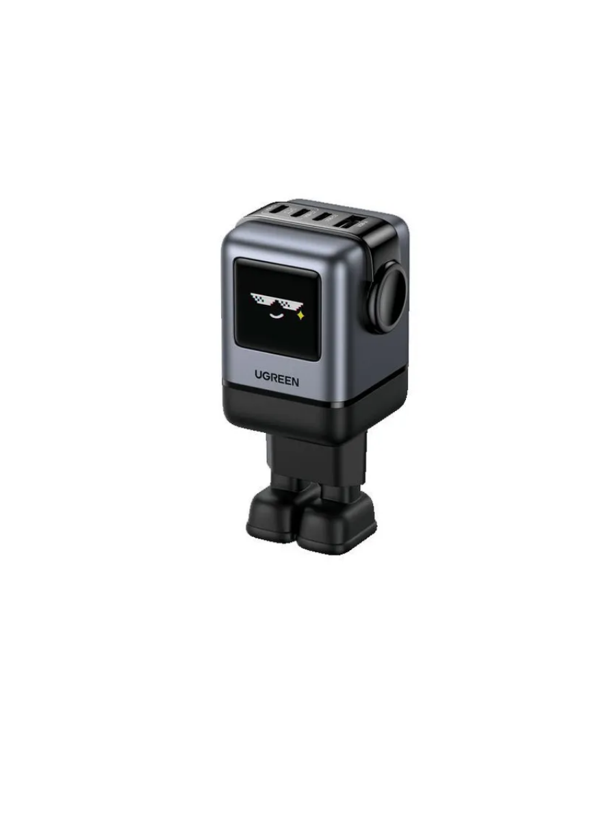 Сетевое зарядное устройство Robot Ugreen X688 USB A + 3 USB C 100W GaN Fast Charger (45515B), серый