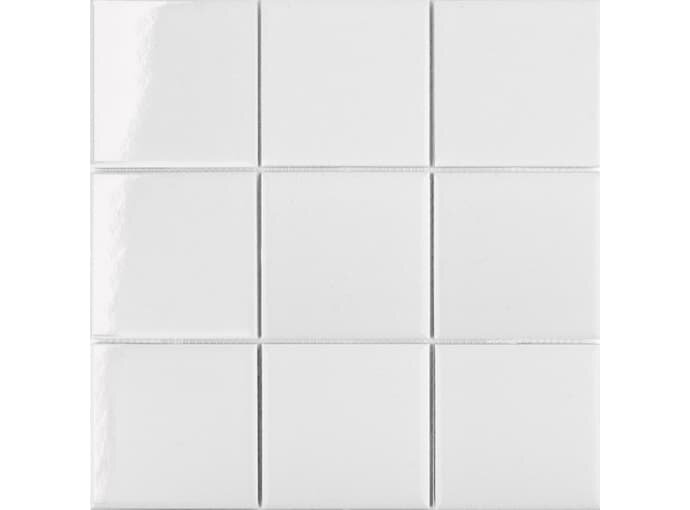 Мозаика керамическая для ванной чип 97x97 Homework Glossy White Starmosaic 300х300/6 упаковка 20 листов / 1.8 кв. м
