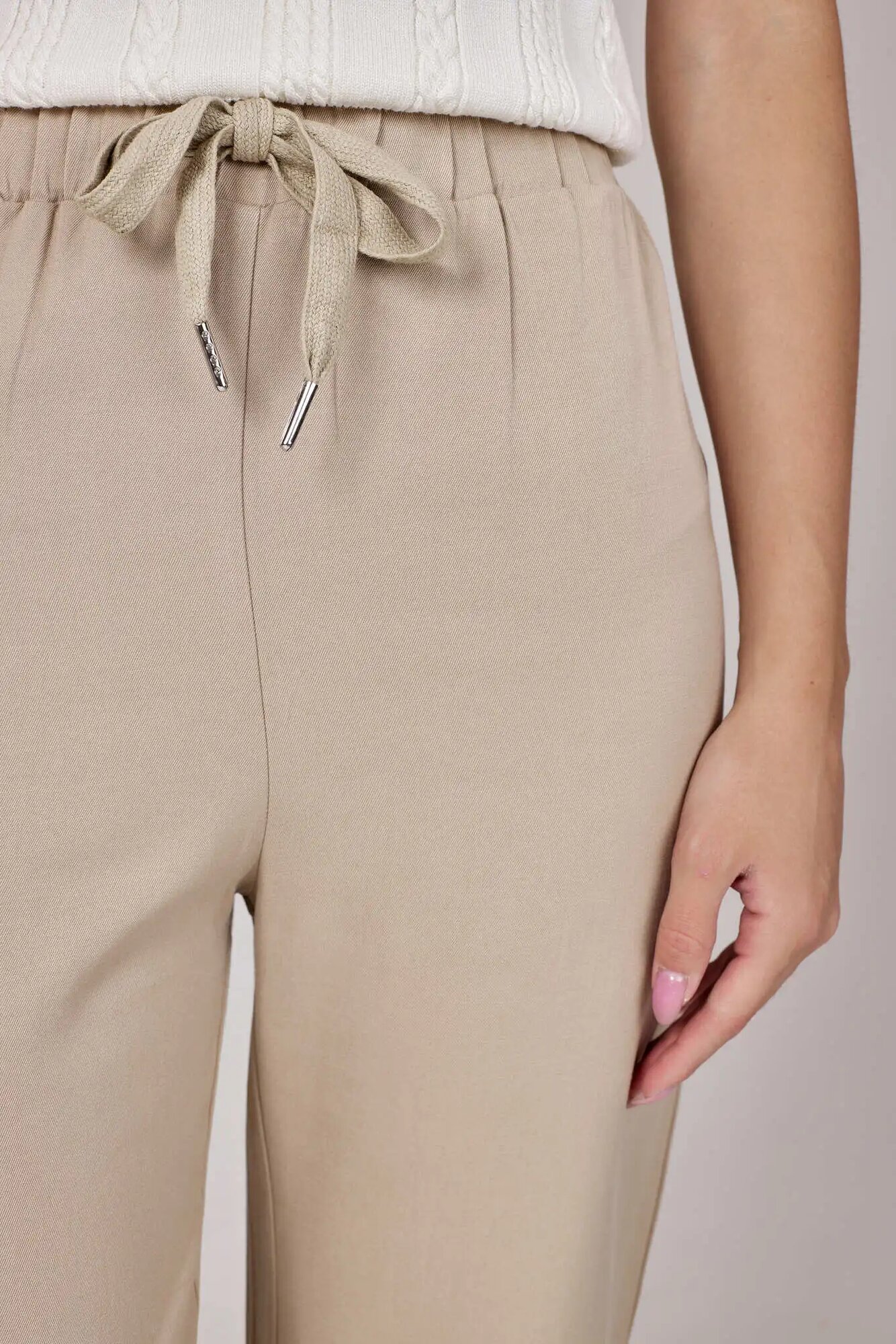 Брюки джоггеры Selfie, размер M, бежевый — фото 1