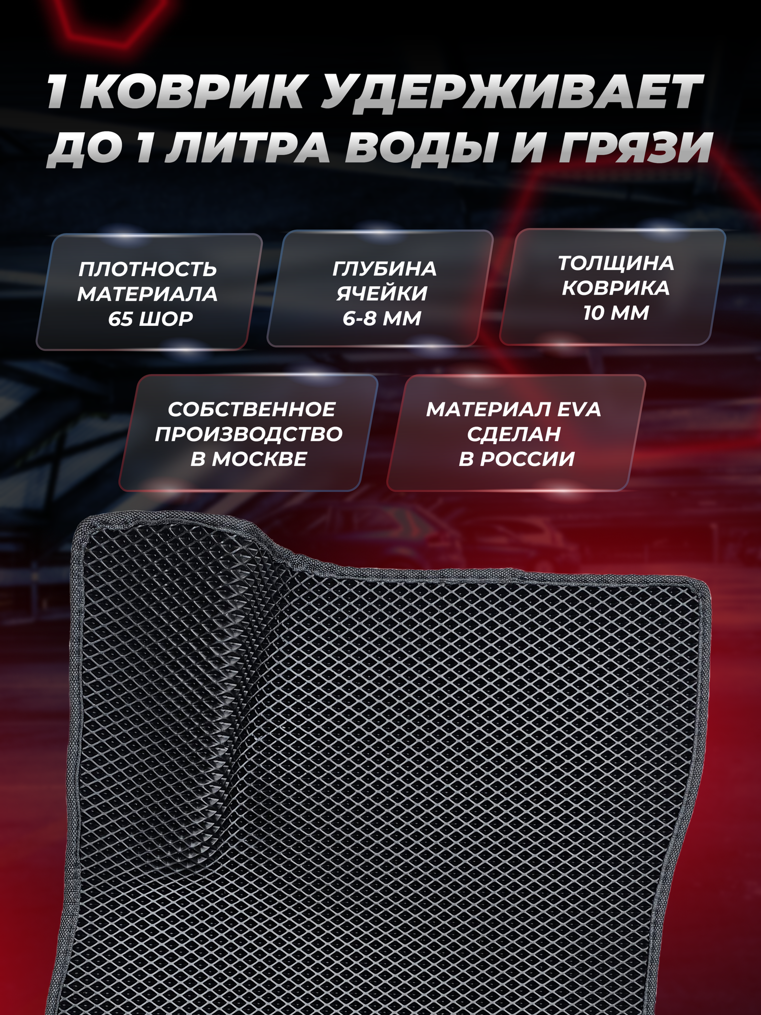 EVA(ЕВА) ЭВА коврики для автомобиля Джили Эмгранд 2/Geely Emgrand II 2021-2025г — фото 1