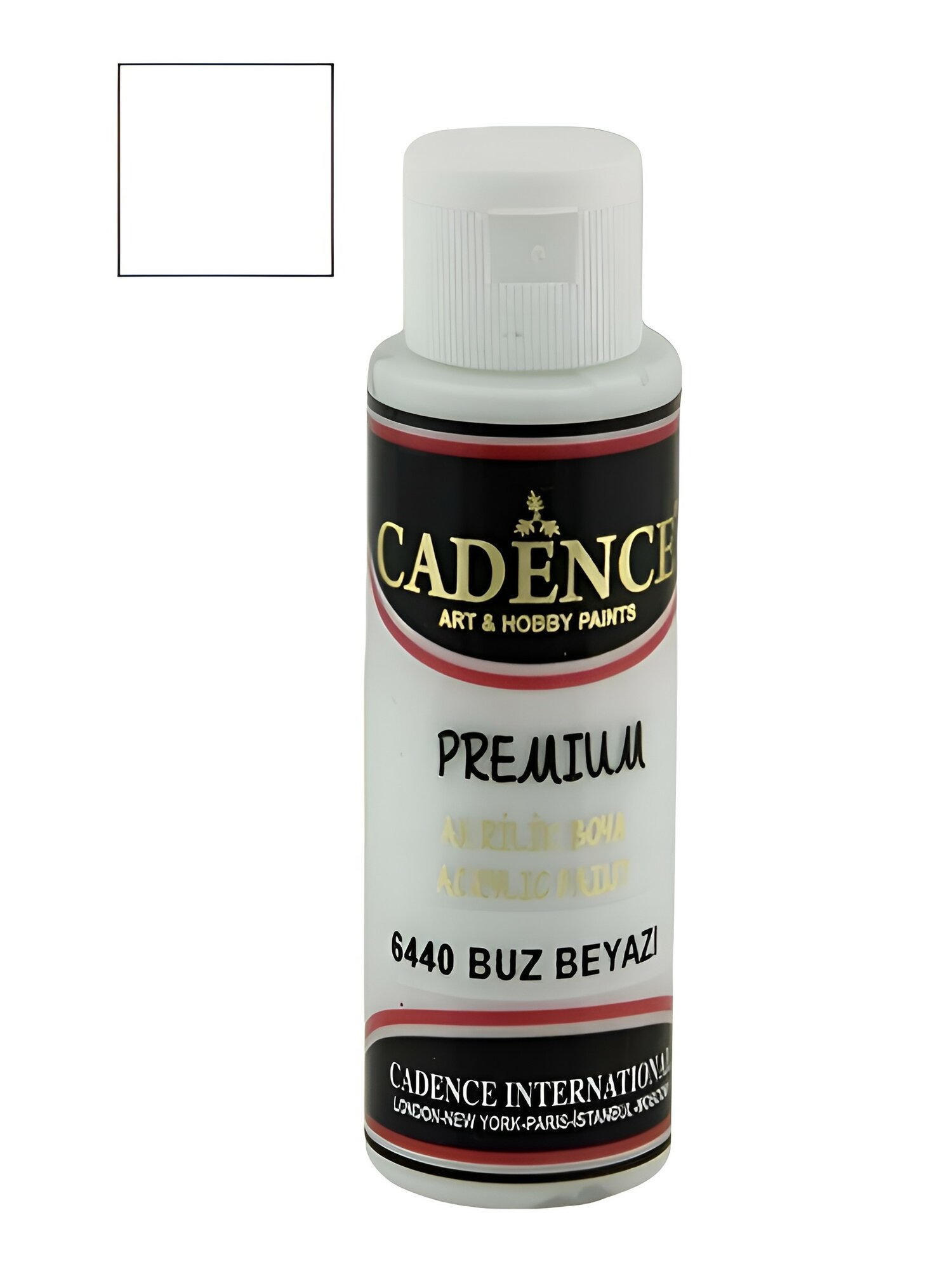 Акриловая краска Cadence Premium Acrylic Paint, 70 мл. Ice White-6440
