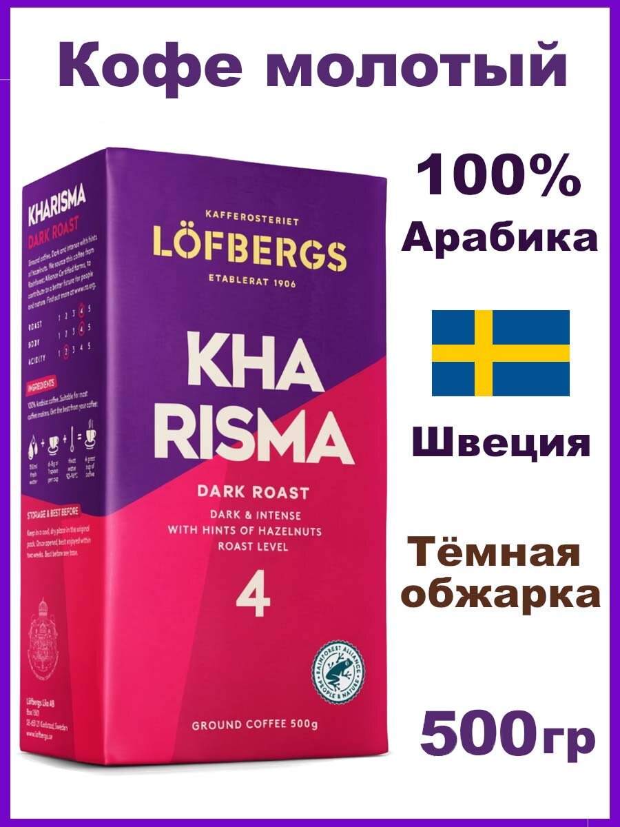 Кофе Lofbergs Kharisma молотый, 500р