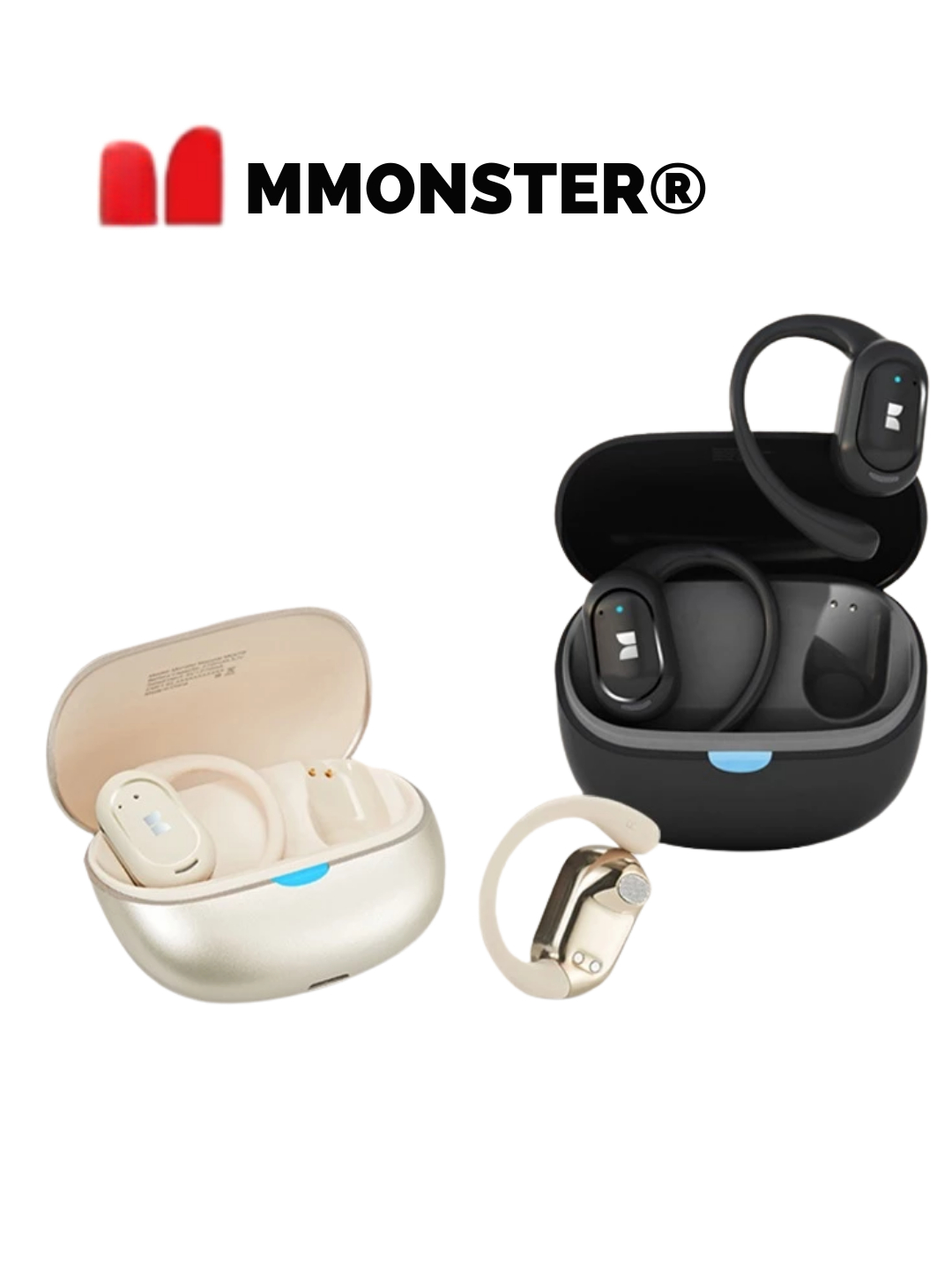 Беспроводные наушники AirPods Monster Maxstar MQ018, black, gold, Limited Edition — фото 1