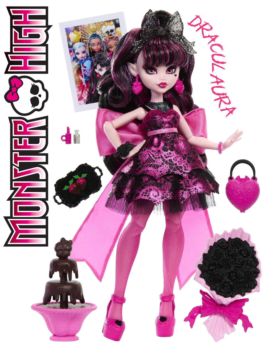 Шарнирная кукла Monster High Monster Ball HNF68 Draculaura - Дракулаура