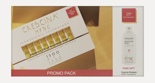 Изображение товара CRESCINA HFSC Crescina HFSC Transdermic Набор 1300 для роста волос муж. (Ампулы + Crescina Шампунь)