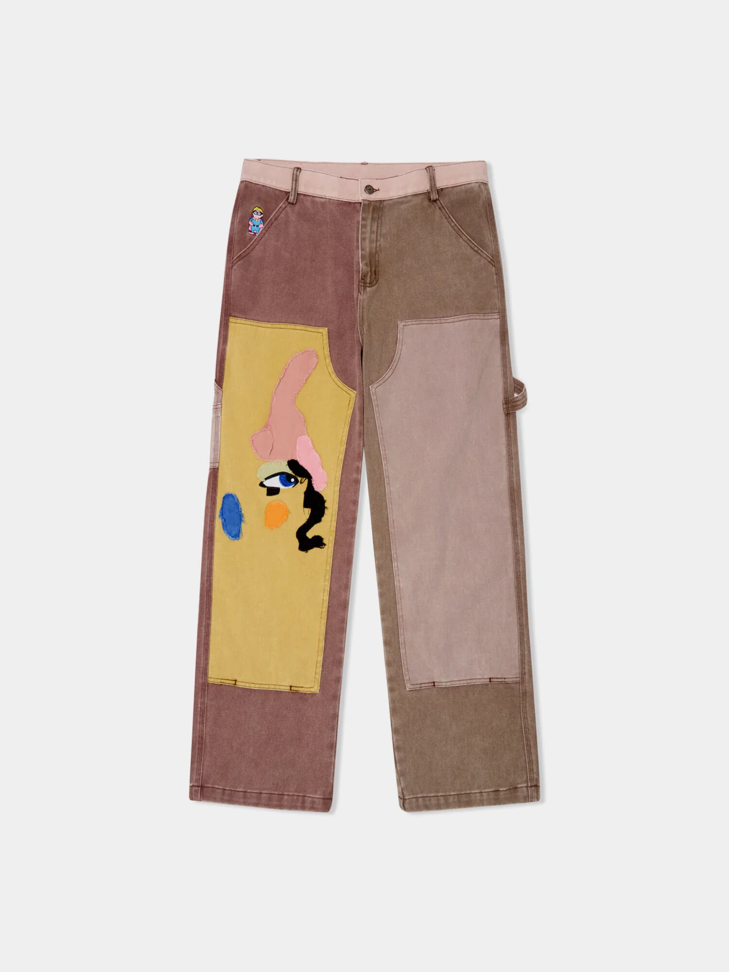 Джинсы Patchwork Face Double Knee 